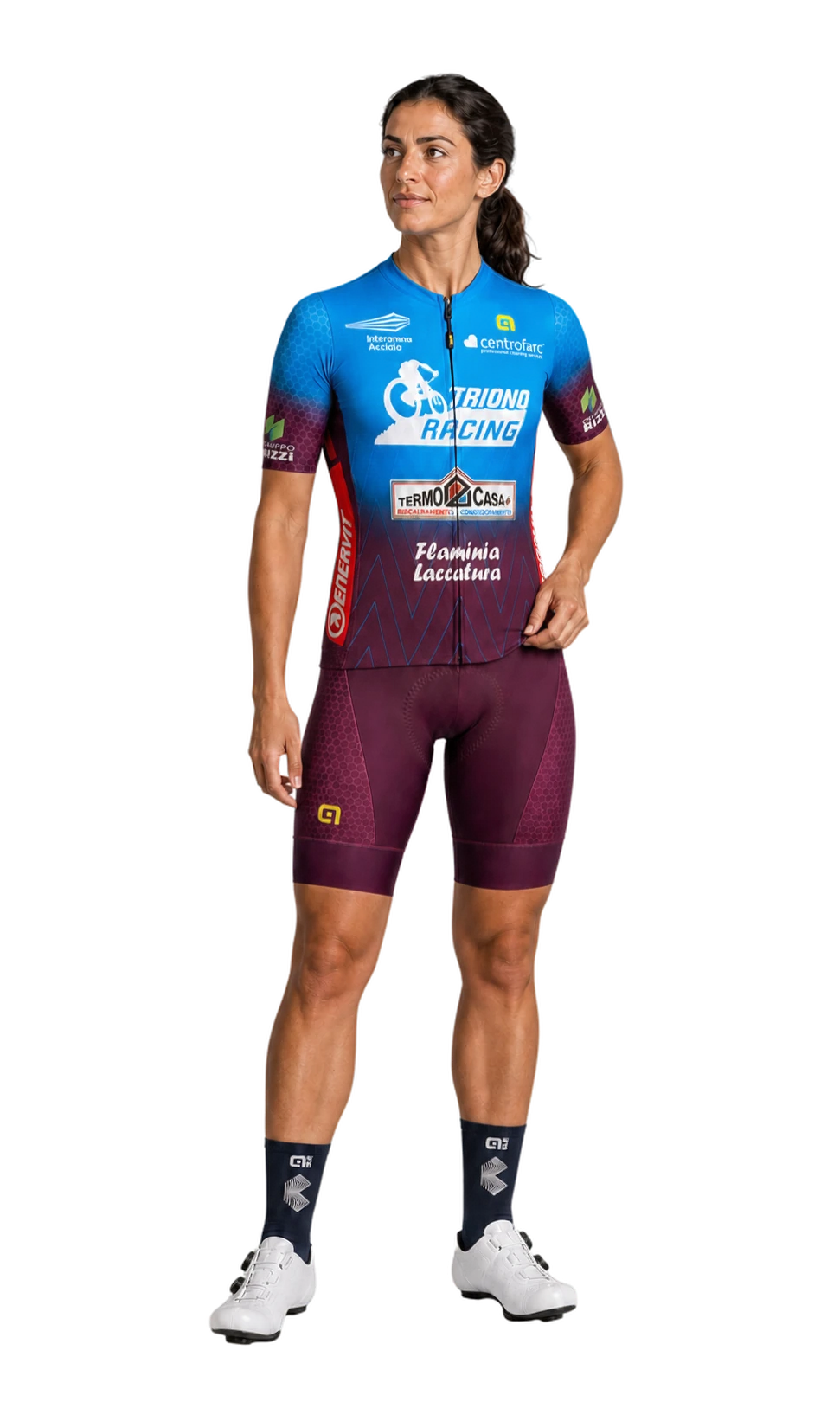 Atleta Triono Racing con la divisa Alè della squadra
